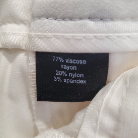 New With Tags Limited Drew Fit White/Off White Stretch Wide Belt Loop Pants  12 - Picture 13 of 15